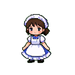 Personaje de Maid — sprite pixel art 256×256