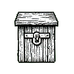 Mailbox (1-Bit) — 256×256 pixel art sprite