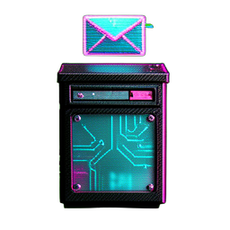 Mailbox (Cyberpunk) — 256×256 pixel art sprite