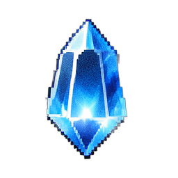Cristal de Mana Azul — sprite pixel art 256×256