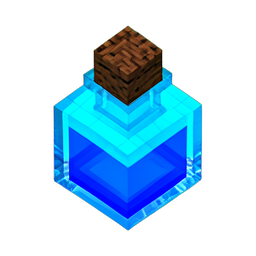 Mana Potion Large (Voxel) - 256x256 pixel art sprite