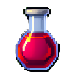 Mana Potion Large - 256x256 pixel art sprite