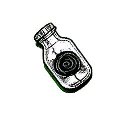 Potion de Mana Petite (1-Bit) — sprite pixel art 256×256