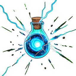 Mana Potion Small (VFX) - 256x256 pixel art sprite