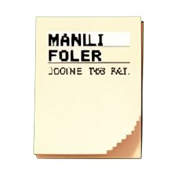 Etiqueta de carpeta Manila — sprite pixel art 256×256