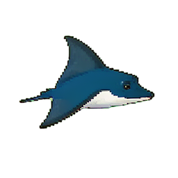 Manta planeadora — sprite pixel art 256×256