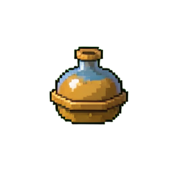 Bouteille de carte scellée — sprite pixel art 256×256