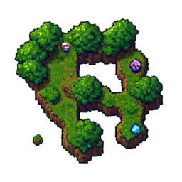 Map Fragment - 256x256 pixel art sprite