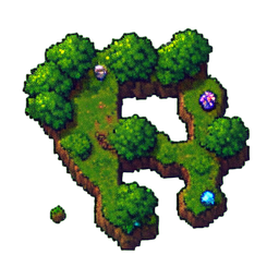 Kartenfragment — 256×256 Pixel-Art-Sprite