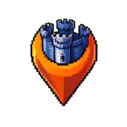 Marcador de Mapa Castelo — sprite pixel art 256×256