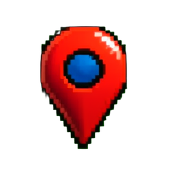 マップマーカー クエスト — 256×256 ピクセルアートスプライト