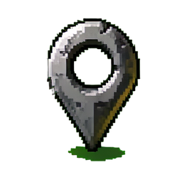 Kartenmarker Ruinen — 256×256 Pixel-Art-Sprite