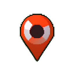 Map Marker Town Walls — 256×256 pixel art sprite