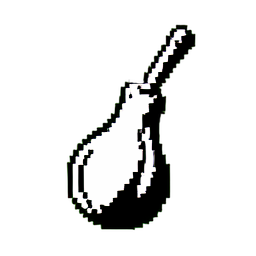 Maracas de Abóbora — sprite pixel art 256×256