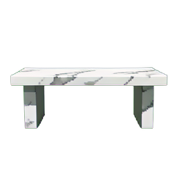 Assento de banco de mármore — sprite pixel art 256×256
