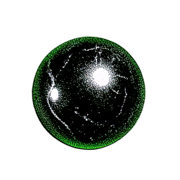 Schwarz Marmor (1-Bit) — 256×256 Pixel-Art-Sprite