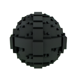 Marble Black (Voxel) - 256x256 pixel art sprite