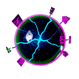 Blaues Marmor (Cyberpunk) — 256×256 Pixel-Art-Sprite