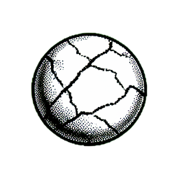 Marble Cracked (1-Bit) - 256x256 pixel art sprite
