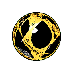 대리석 금 (1비트) — 256×256 픽셀 아트 스프라이트