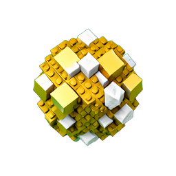 Marble Gold (Voxel) - 256x256 pixel art sprite