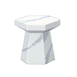 Marmor Hocker — 256×256 Pixel-Art-Sprite