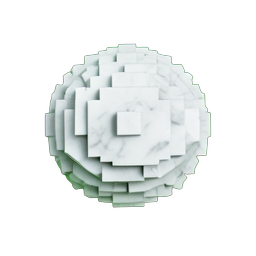 Marble White (Voxel) - 256x256 pixel art sprite
