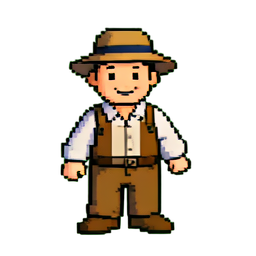 Vendedor de Pescado del Mercado — sprite pixel art 256×256