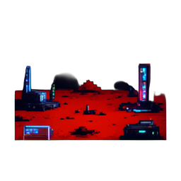 Marsroterndecke — 256×256 Pixel-Art-Sprite