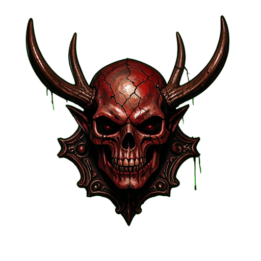 Masque Rituel Cornes — sprite pixel art 512×512