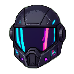Maschinen-Cockpit-Helm Sichtfeld — 256×256 Pixel-Art-Sprite
