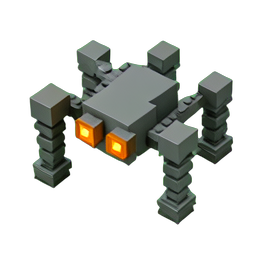 Mech Spider (Voxel) - 256x256 pixel art sprite