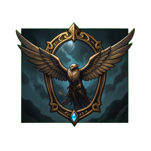 Emblema de Asa Mecânica — sprite pixel art 512×512