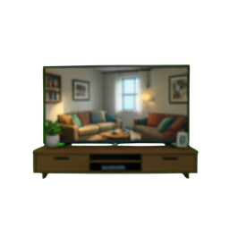 Media Console — 256×256 pixel art sprite