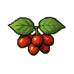 Baga de arbusto — sprite pixel art 256×256