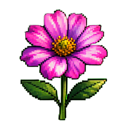 Medium Bush Flower — 256×256 pixel art sprite