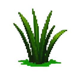 Moosiger Strauß — 256×256 Pixel-Art-Sprite