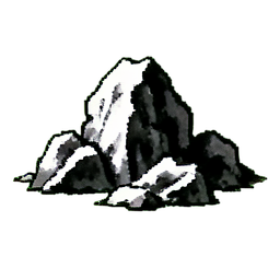 Medium Rock Cluster — 256×256 pixel art sprite