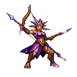 美杜莎弓箭手 — 256×256 像素游戏素材