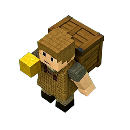 Merchant Trader (Voxel) - 256x256 pixel art sprite