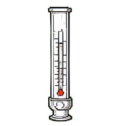 Tubo de barômetro de mercúrio — sprite pixel art 256×256