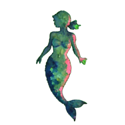 Mermaid Princess (Atmospheric) - 256x256 pixel art sprite
