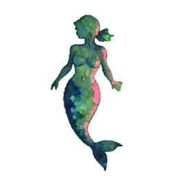 Princesse Sirène (Atmosphérique) — sprite pixel art 256×256