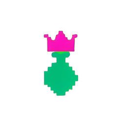 Princesa Sirena (Low-Res) — sprite pixel art 256×256