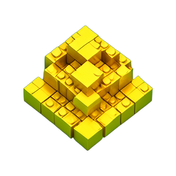 金属金 (体素) — 256×256 像素游戏素材