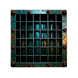 Metal Grate (Cinematic) - 256x256 pixel art sprite