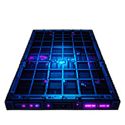 Metallgitterboden — 256×256 Pixel-Art-Sprite