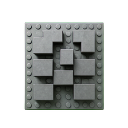 Metal Plate (Voxel) - 256x256 pixel art sprite