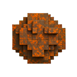 金属锈 (Voxel) — 256×256 像素游戏素材