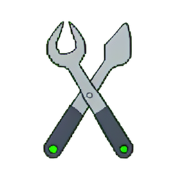 Metal Tongs — 256×256 pixel art sprite